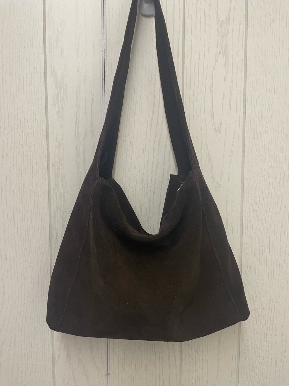 Mango Suede Shoulder Bag -Deep Brown - Picture 3 of 9